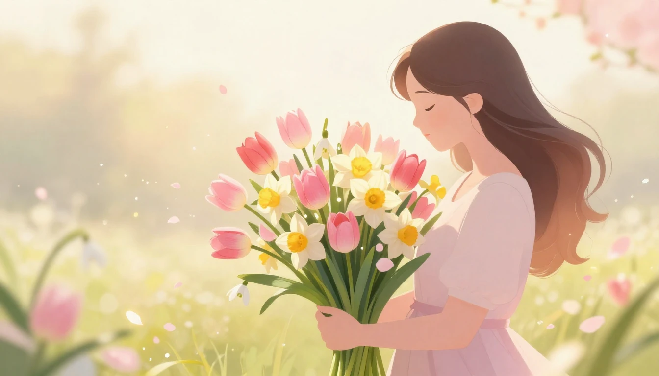 A beautiful and gentle illustration capturing the essence of...