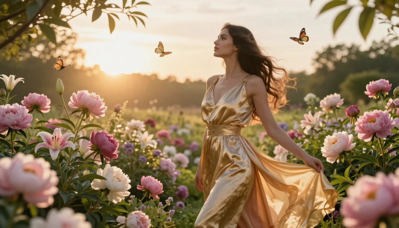 A stunning visual representation of feminine strength and gr...