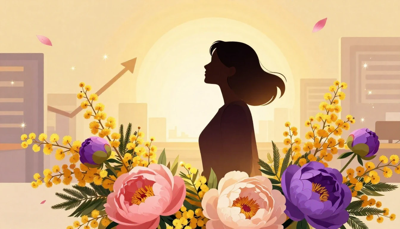 A vibrant digital art illustration celebrating female empowe...