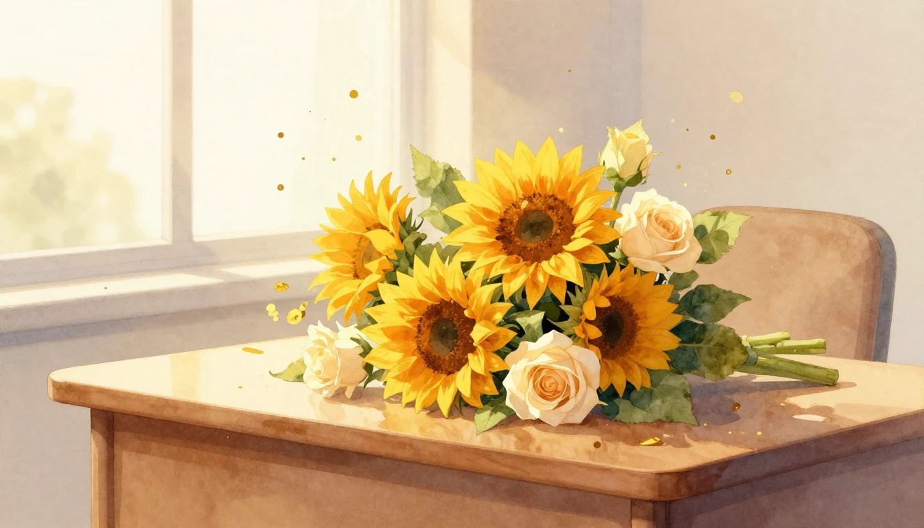 A warm and elegant watercolor illustration symbolizing a gol...