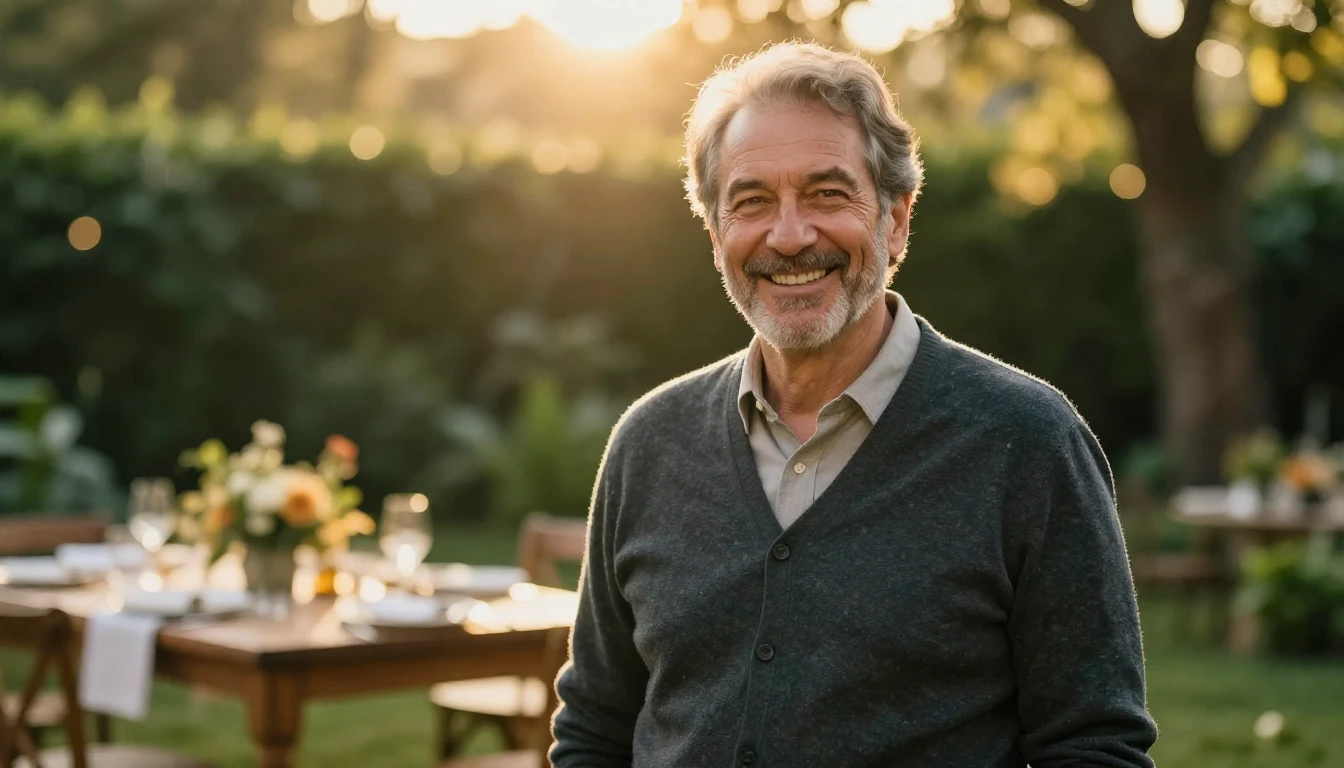 A cinematic and high-quality portrait of a distinguished man...