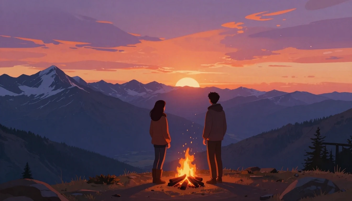 A breathtaking digital art illustration of two close friends...