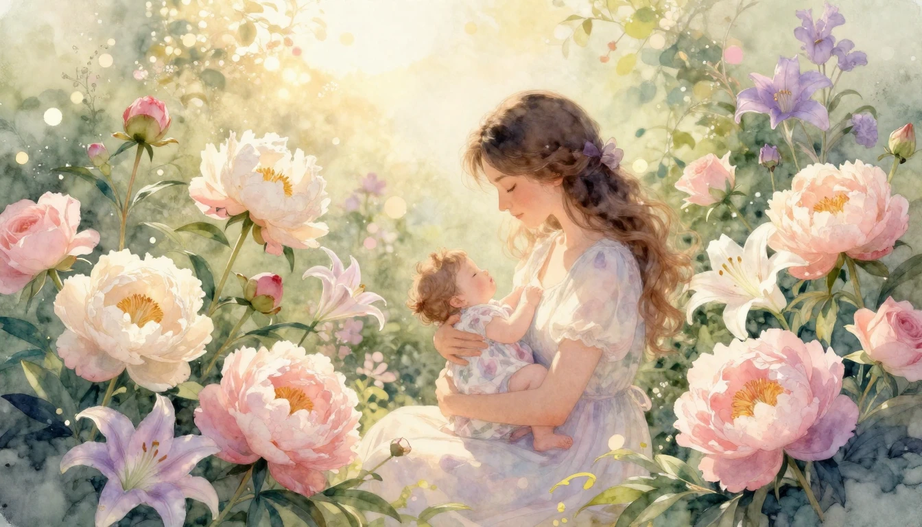 A breathtakingly beautiful and ethereal watercolor painting ...