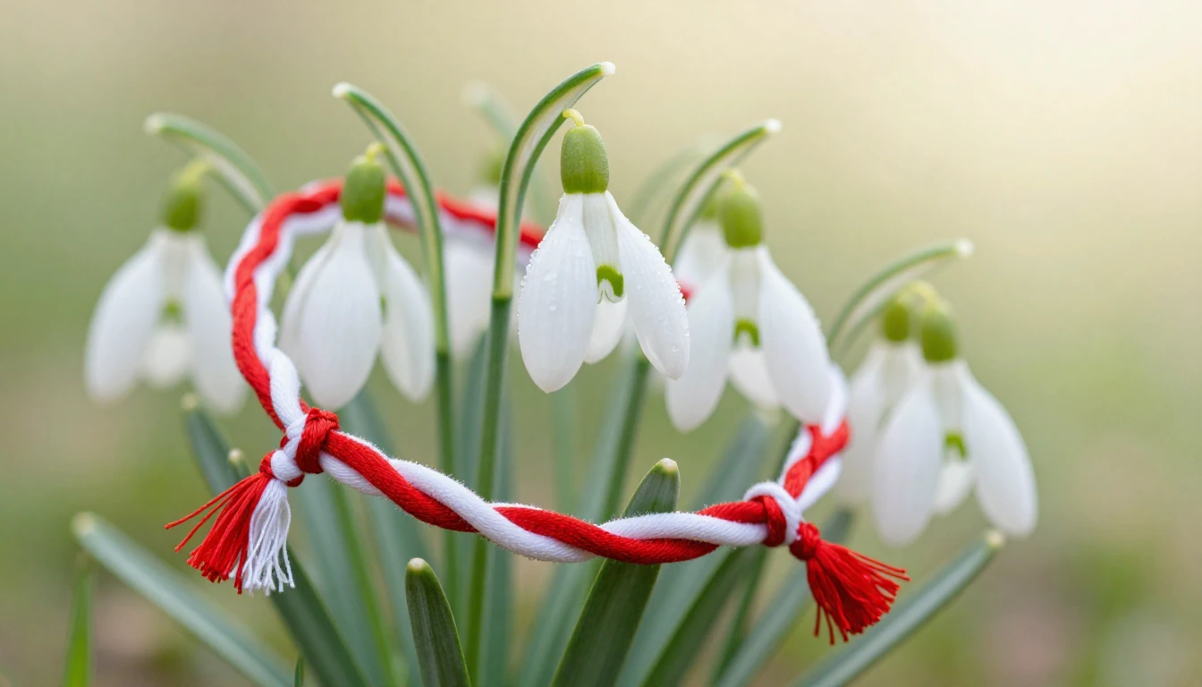 A delicate and artistic composition featuring fresh white sn...