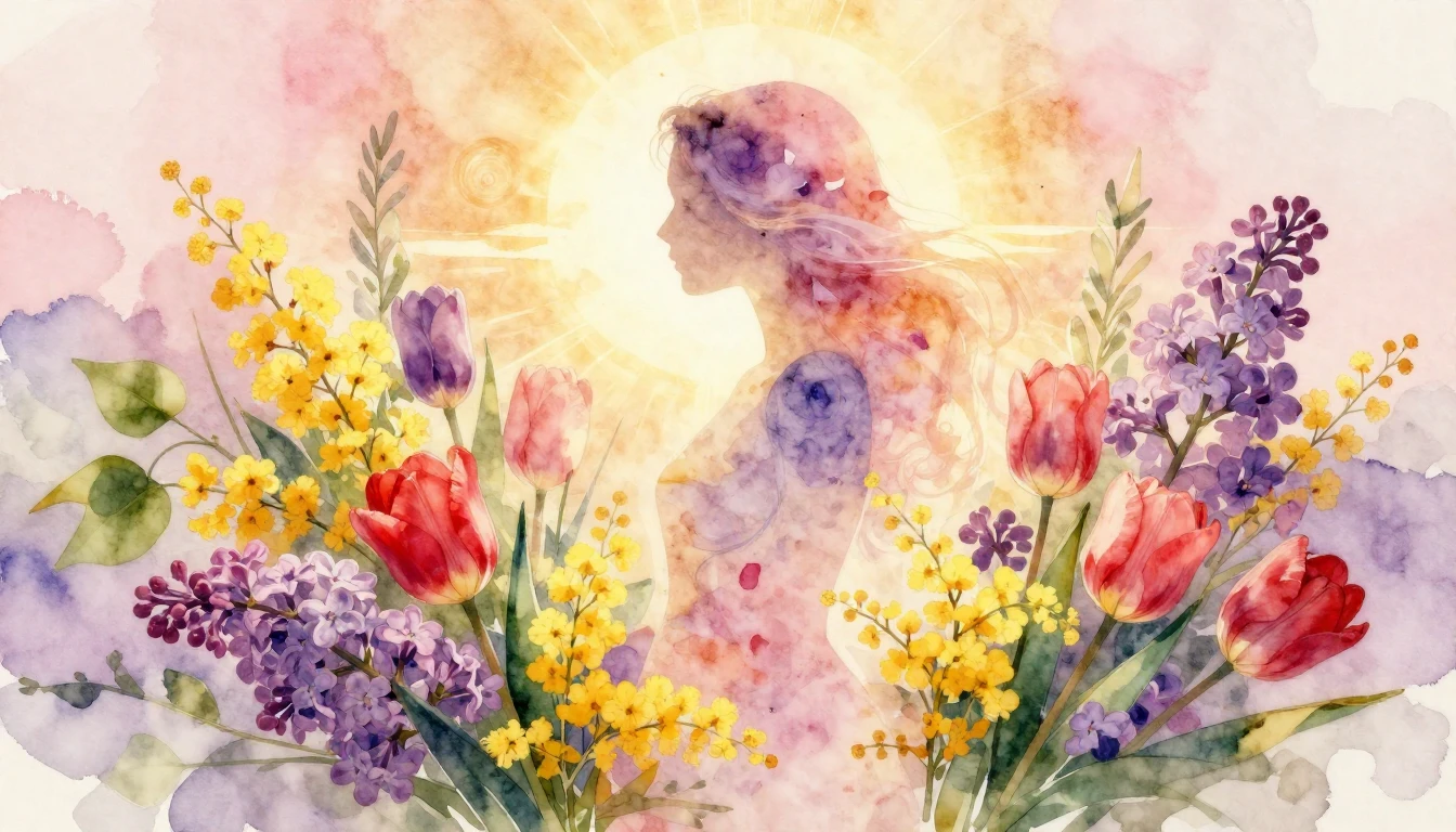 A beautiful, soft watercolor painting celebrating Internatio...