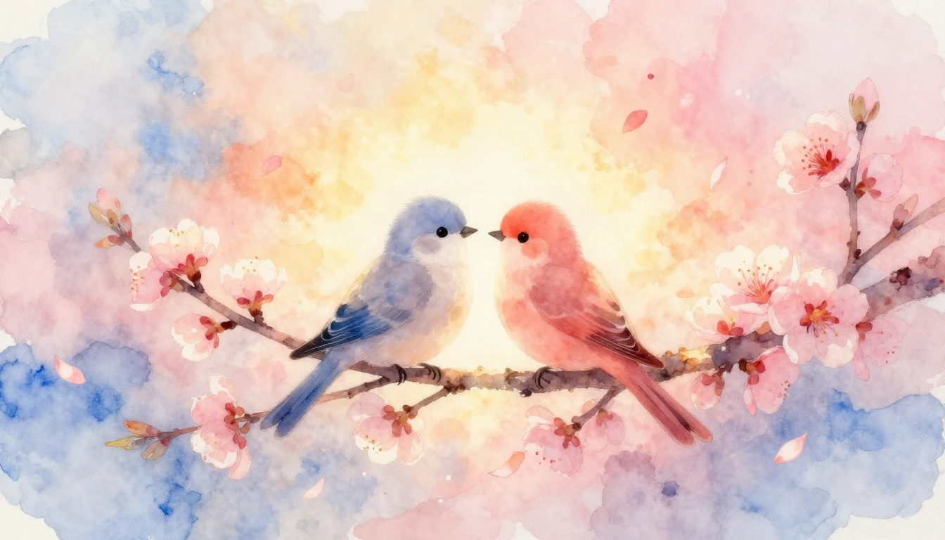 A soft and dreamy watercolor painting depicting the essence ...