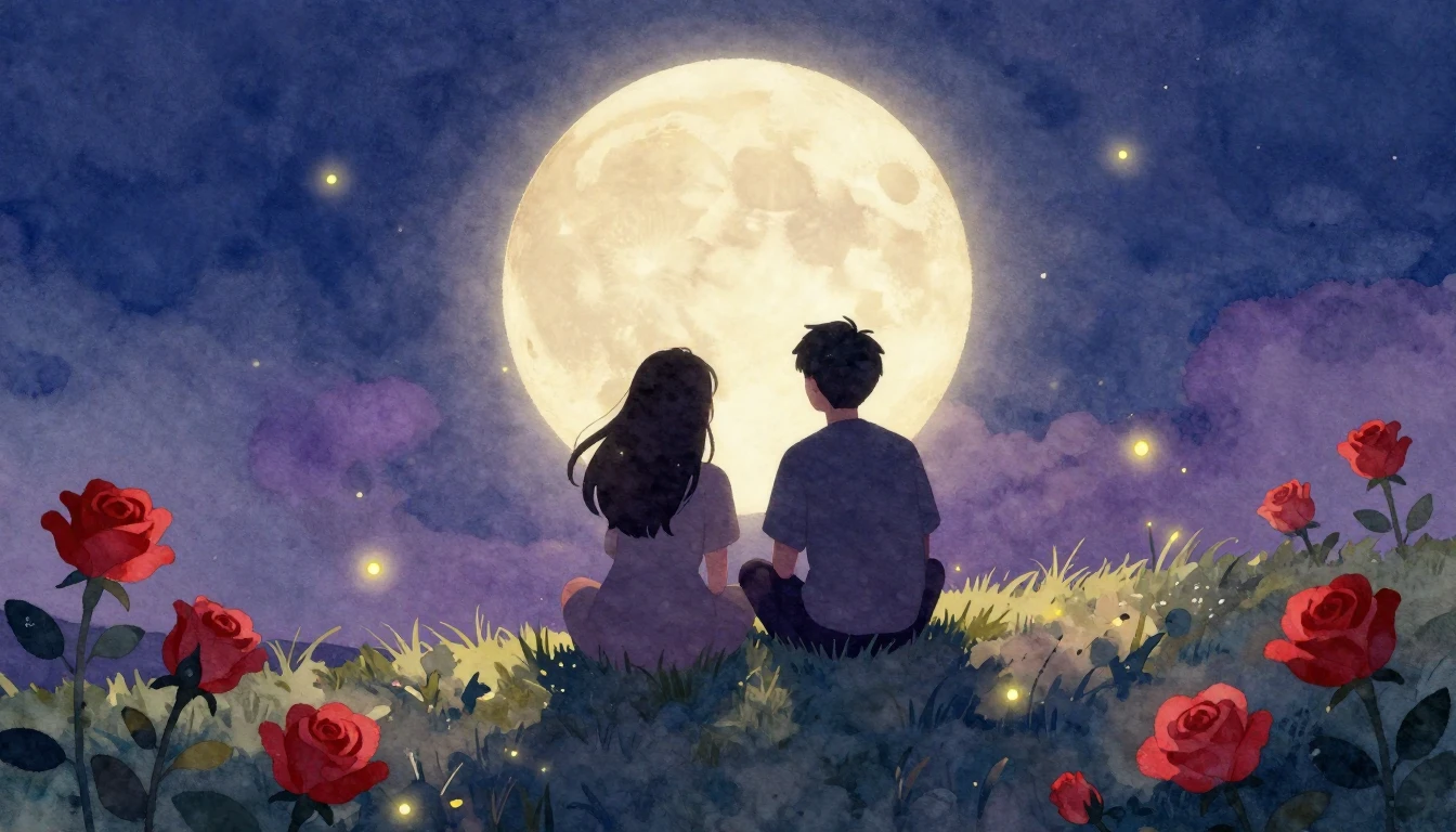 A warm and nostalgic watercolor illustration depicting two s...