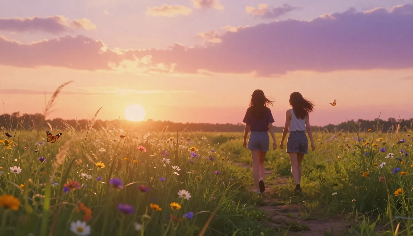 A warm and inviting scene depicting the essence of friendshi...