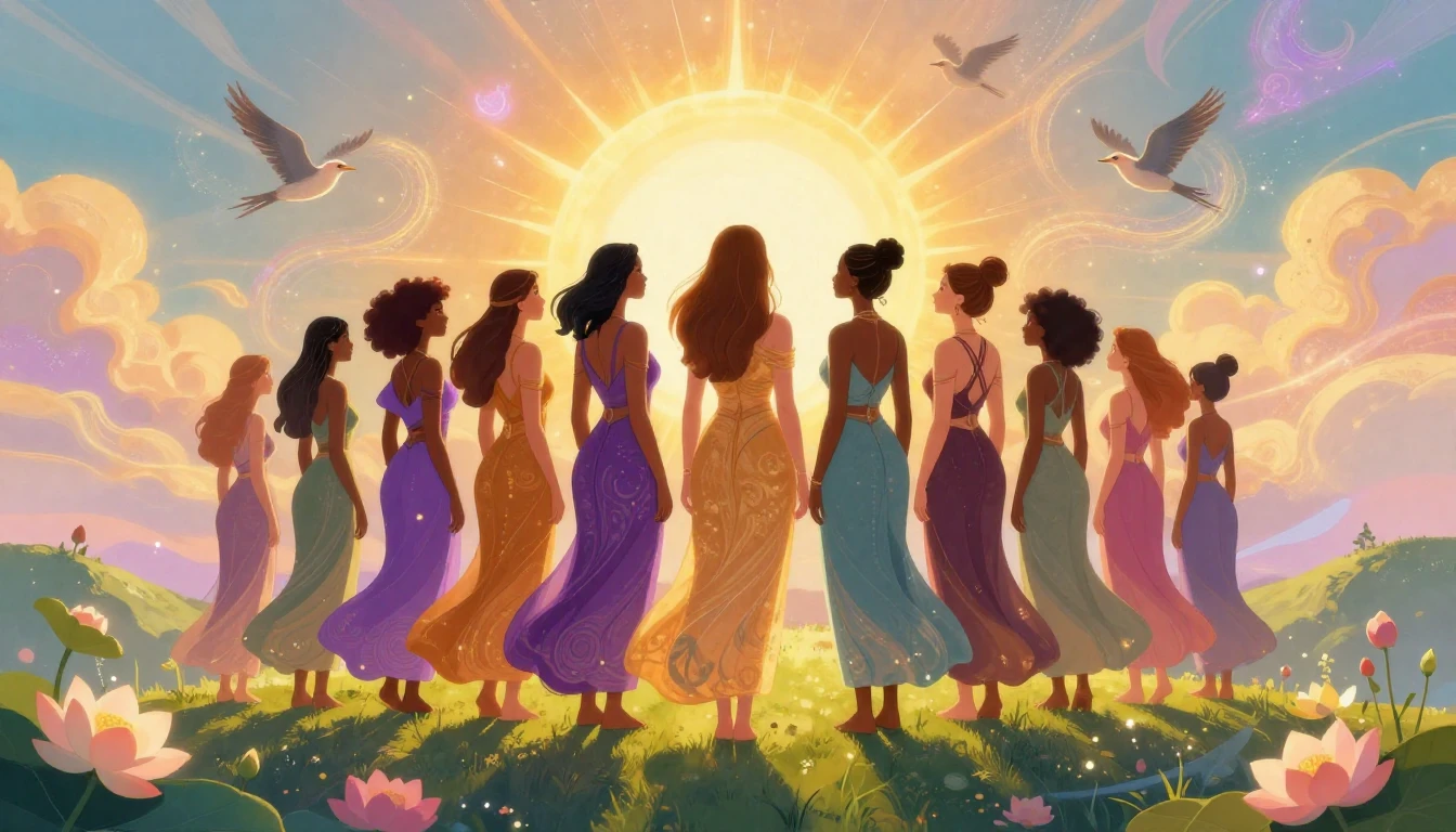 A vibrant digital art illustration celebrating the essence o...