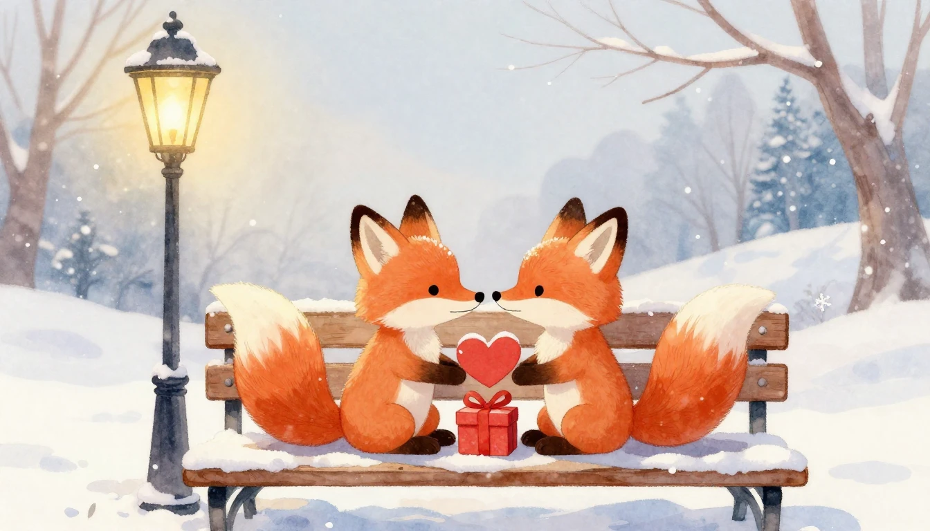 A soft and dreamy watercolor illustration depicting a romant...