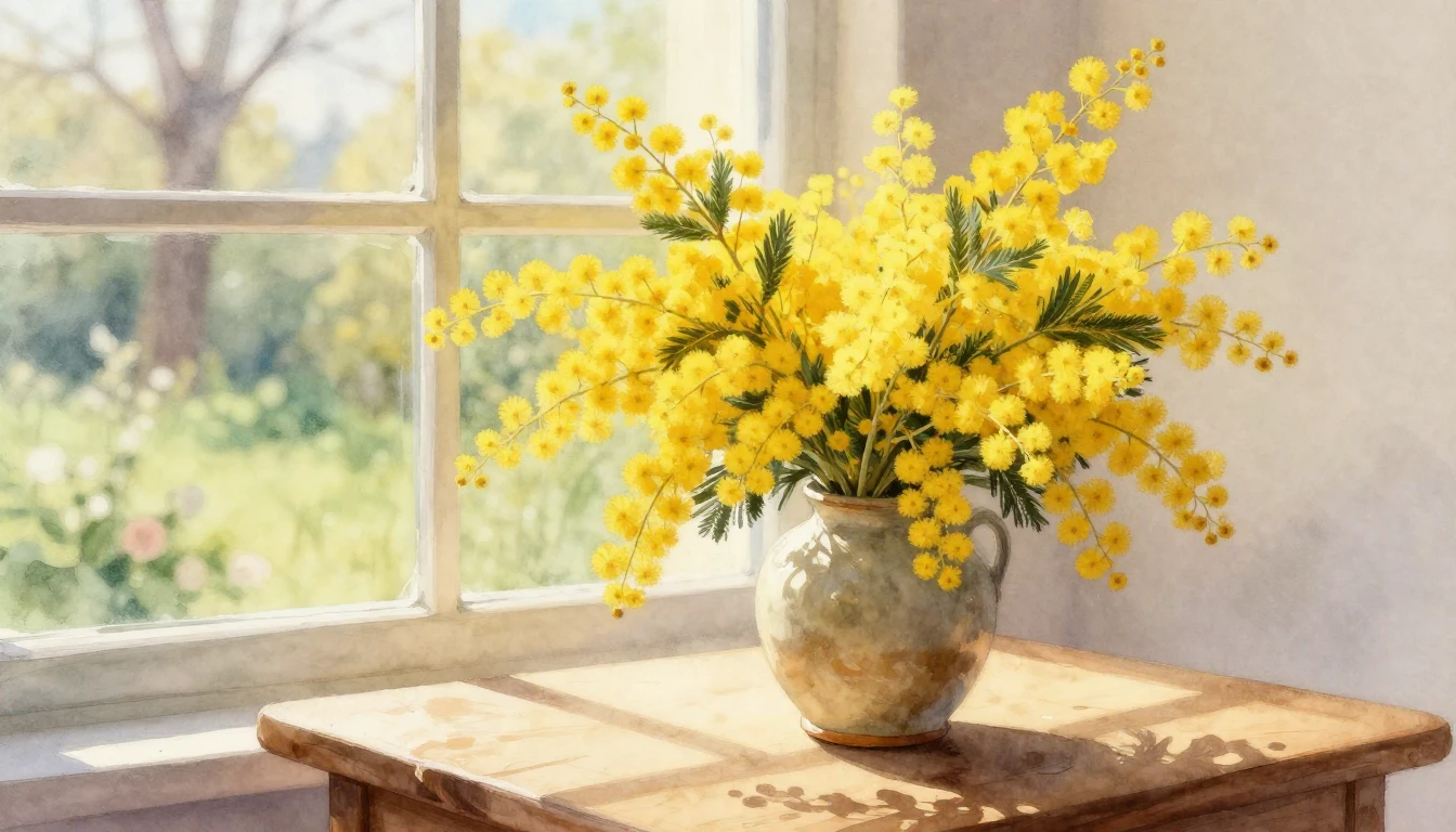 A vibrant and soft watercolor painting of a lush bouquet of ...