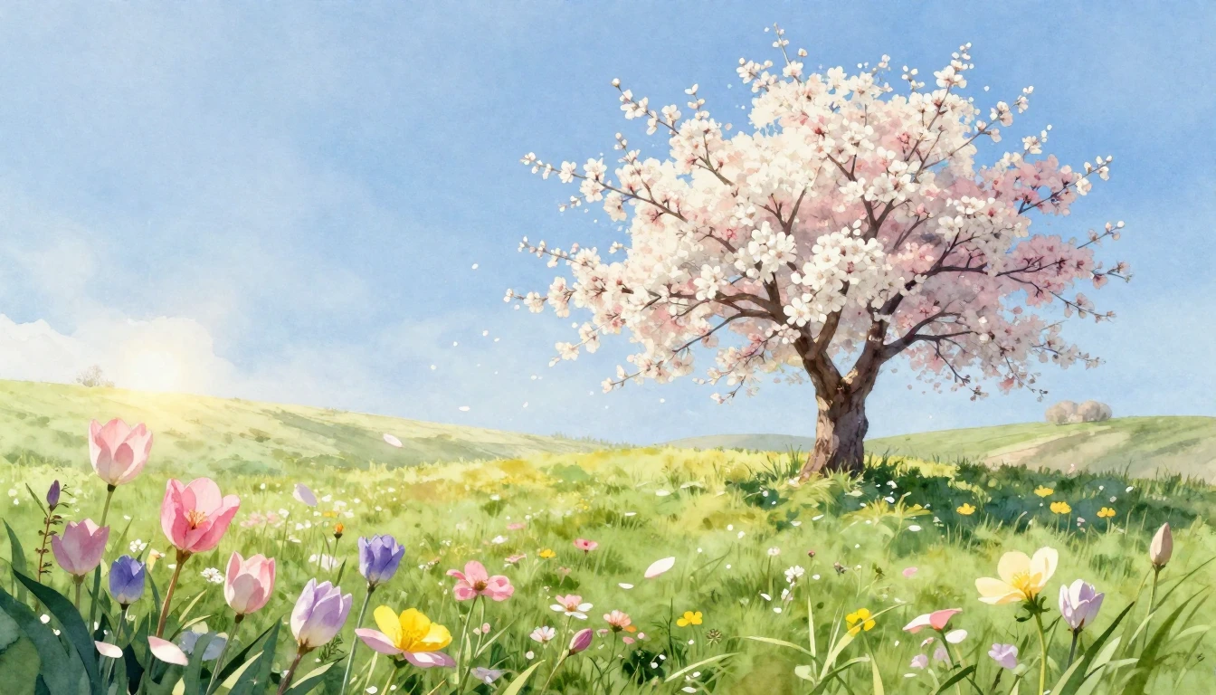 A breathtaking watercolor landscape capturing the essence of...