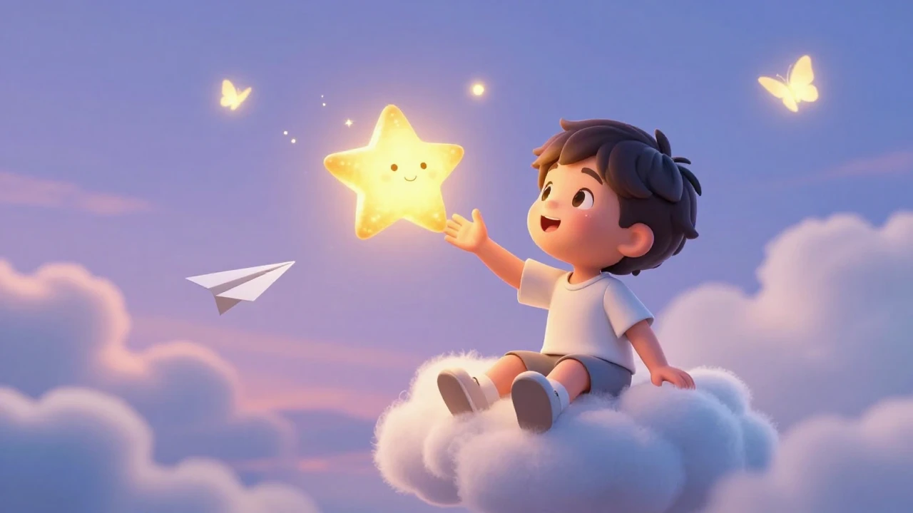 A high-quality 3D animation style illustration of a happy ch...