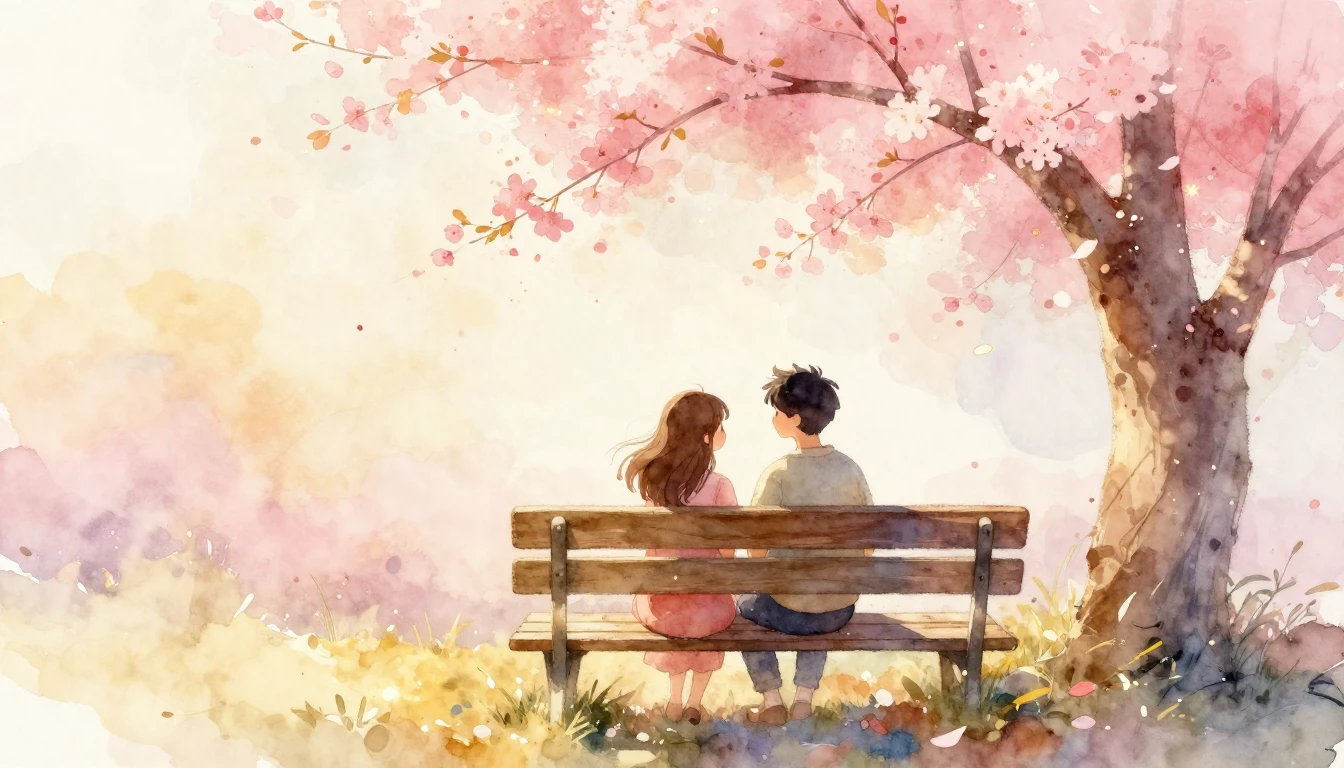 A beautiful watercolor painting depicting a cozy and warm at...