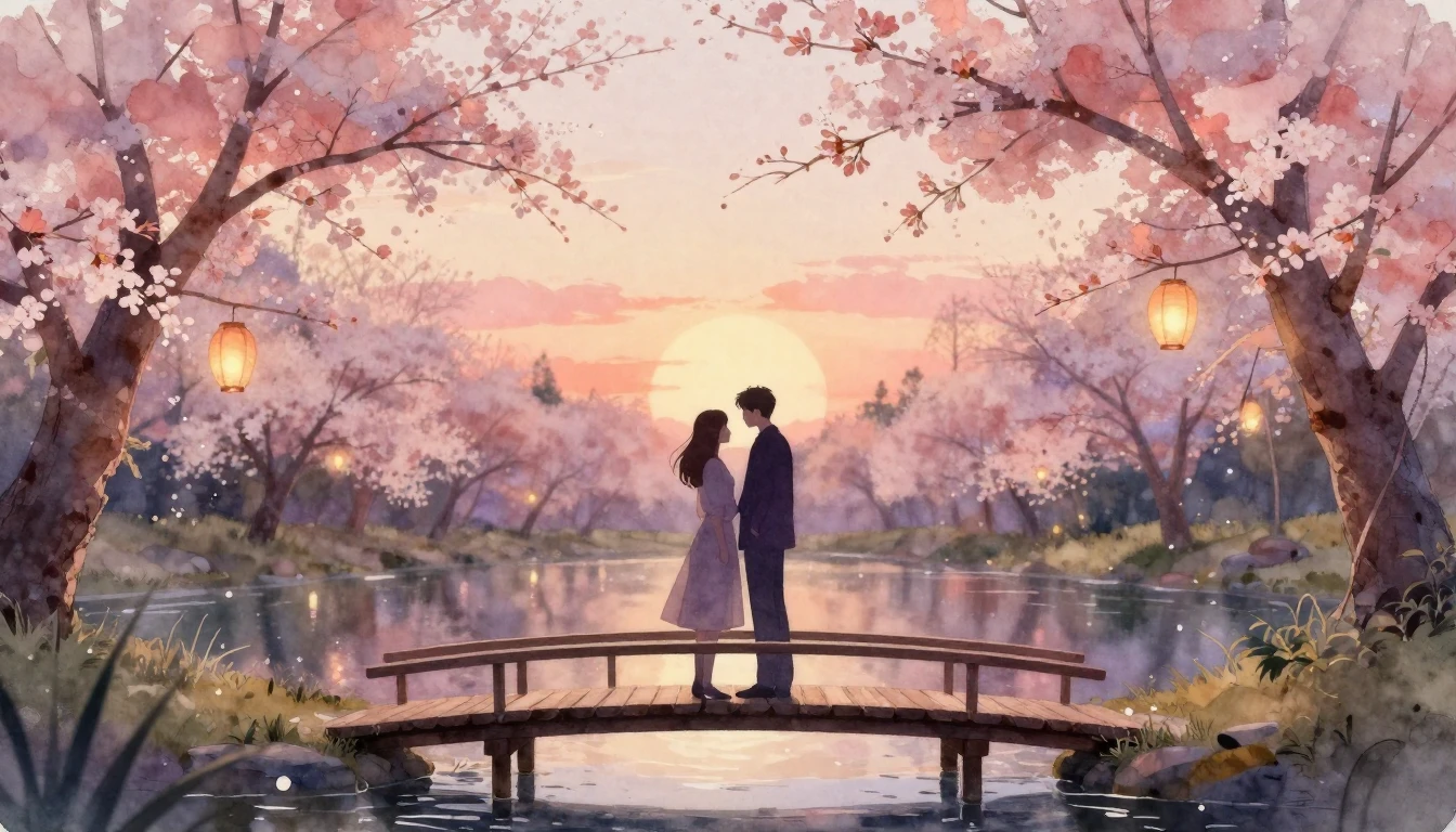A romantic and cozy scene featuring two silhouettes of a cou...