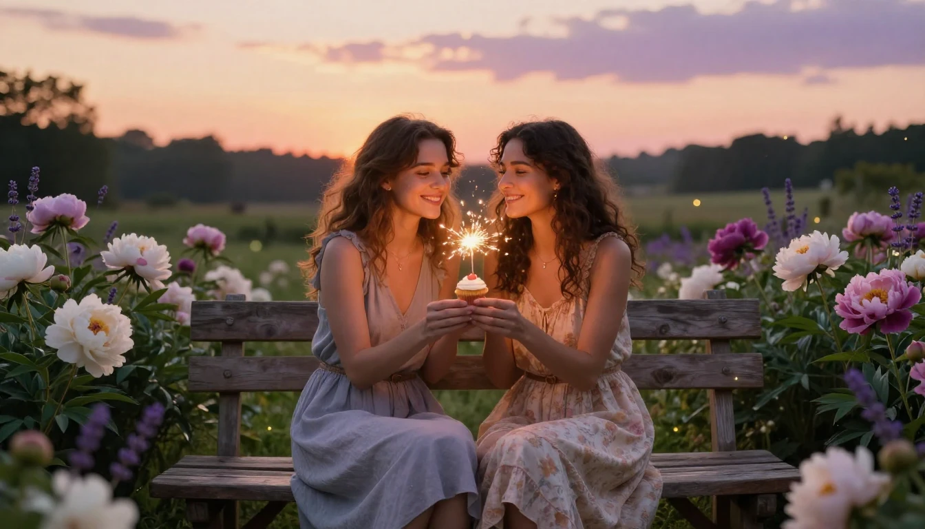 A heartwarming scene of two female best friends sitting clos...