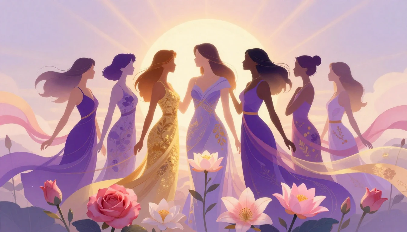 A beautiful, inspiring composition symbolizing female streng...