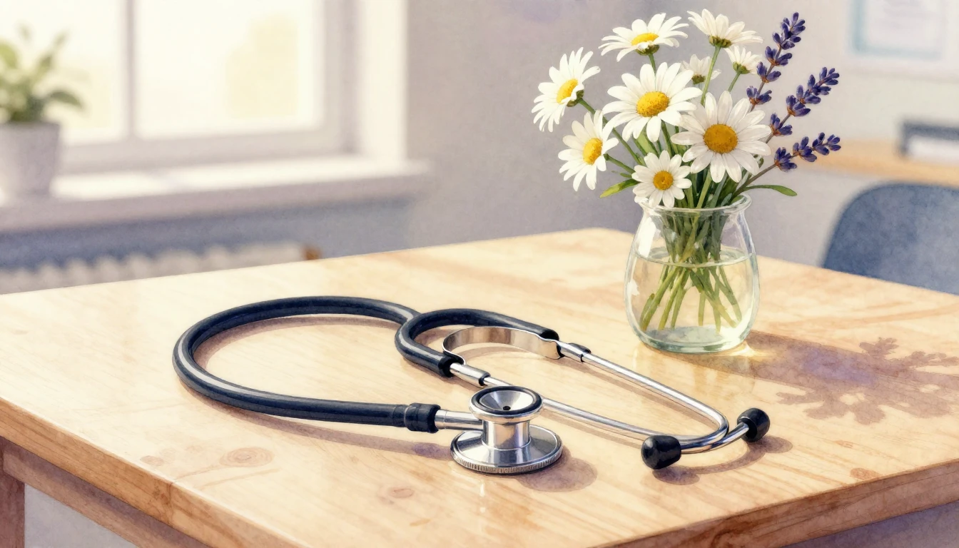 A beautiful watercolor painting showing a professional yet s...