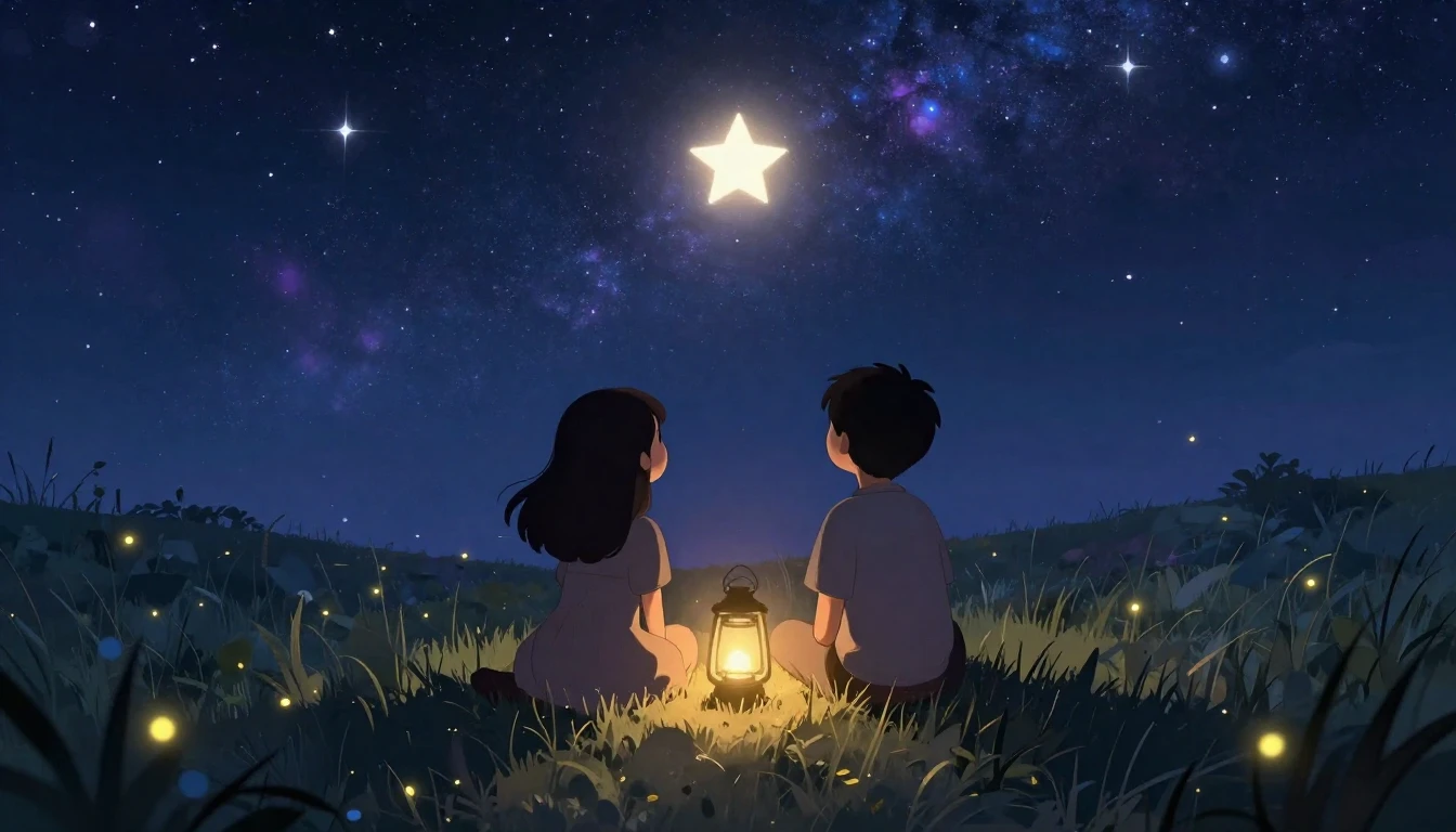 A heartwarming illustration of two stylized silhouettes sitt...