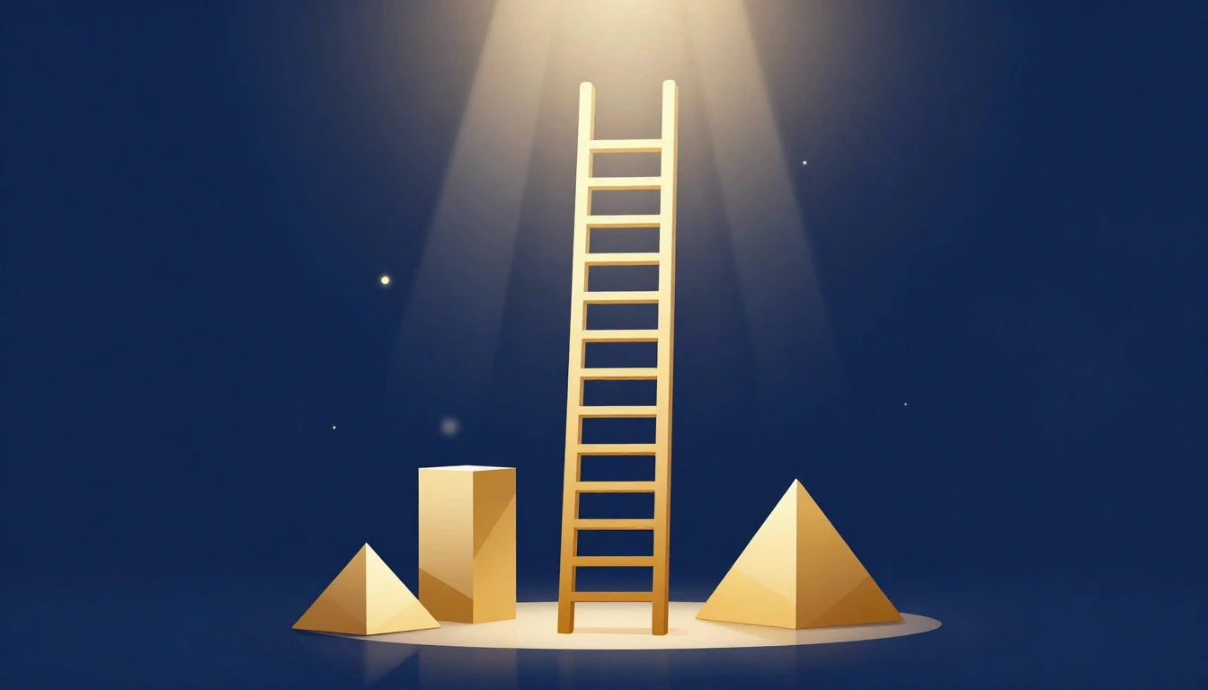 A conceptual digital art illustration representing career gr...