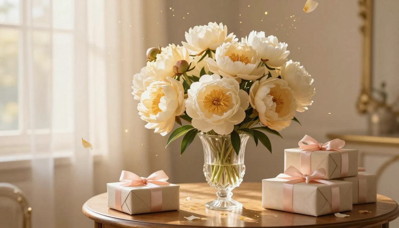 A serene and magical celebratory scene featuring a magnifice...