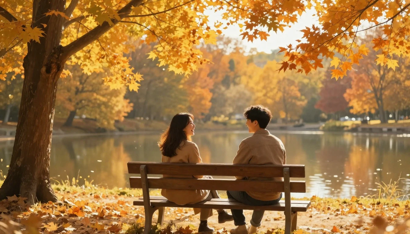 A warm and inviting scene depicting two friends sitting on a...