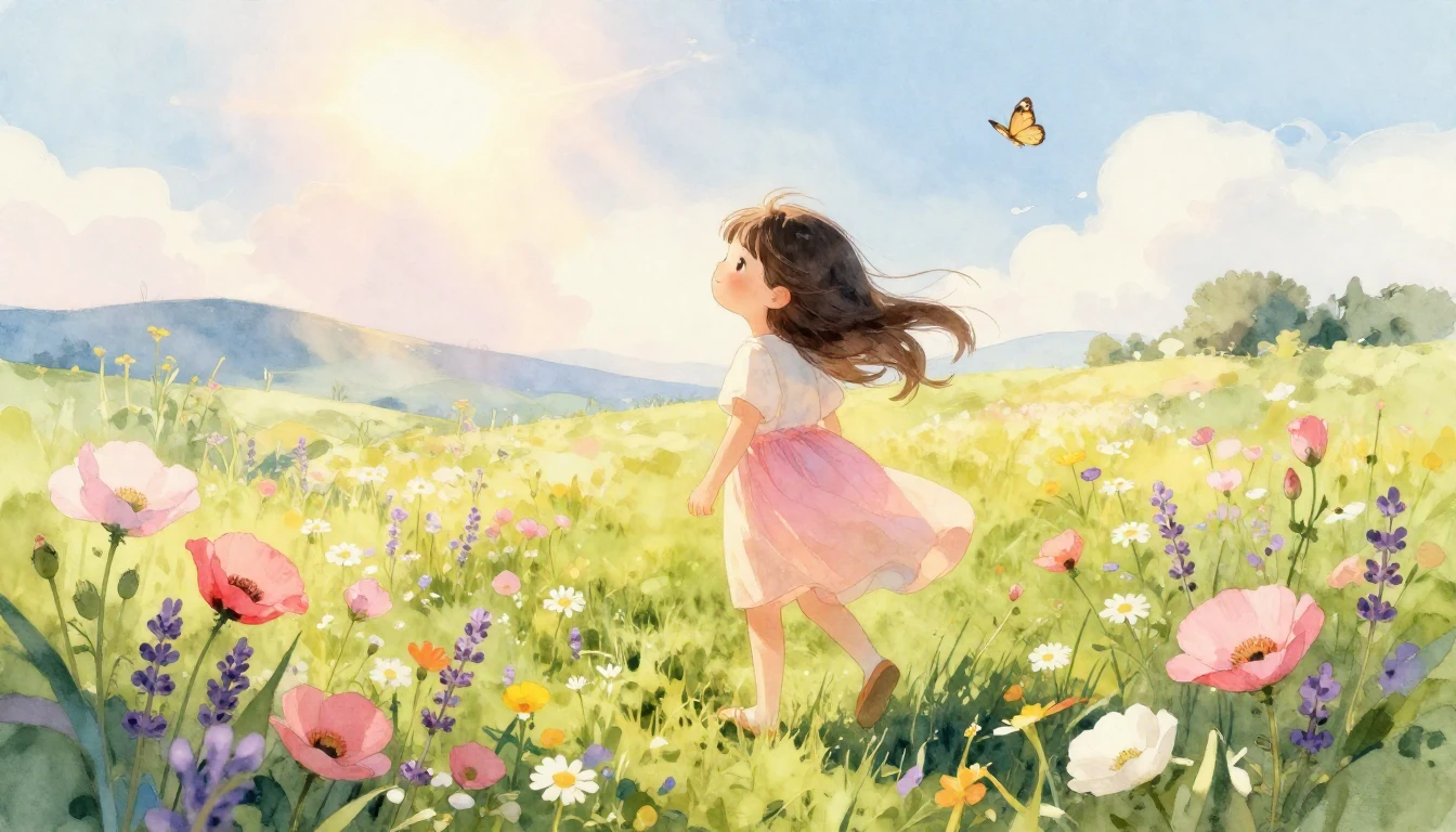 A beautiful and heartwarming watercolor illustration capturi...