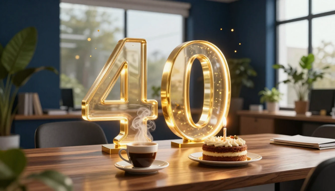 A sophisticated and celebratory scene featuring a modern, co...