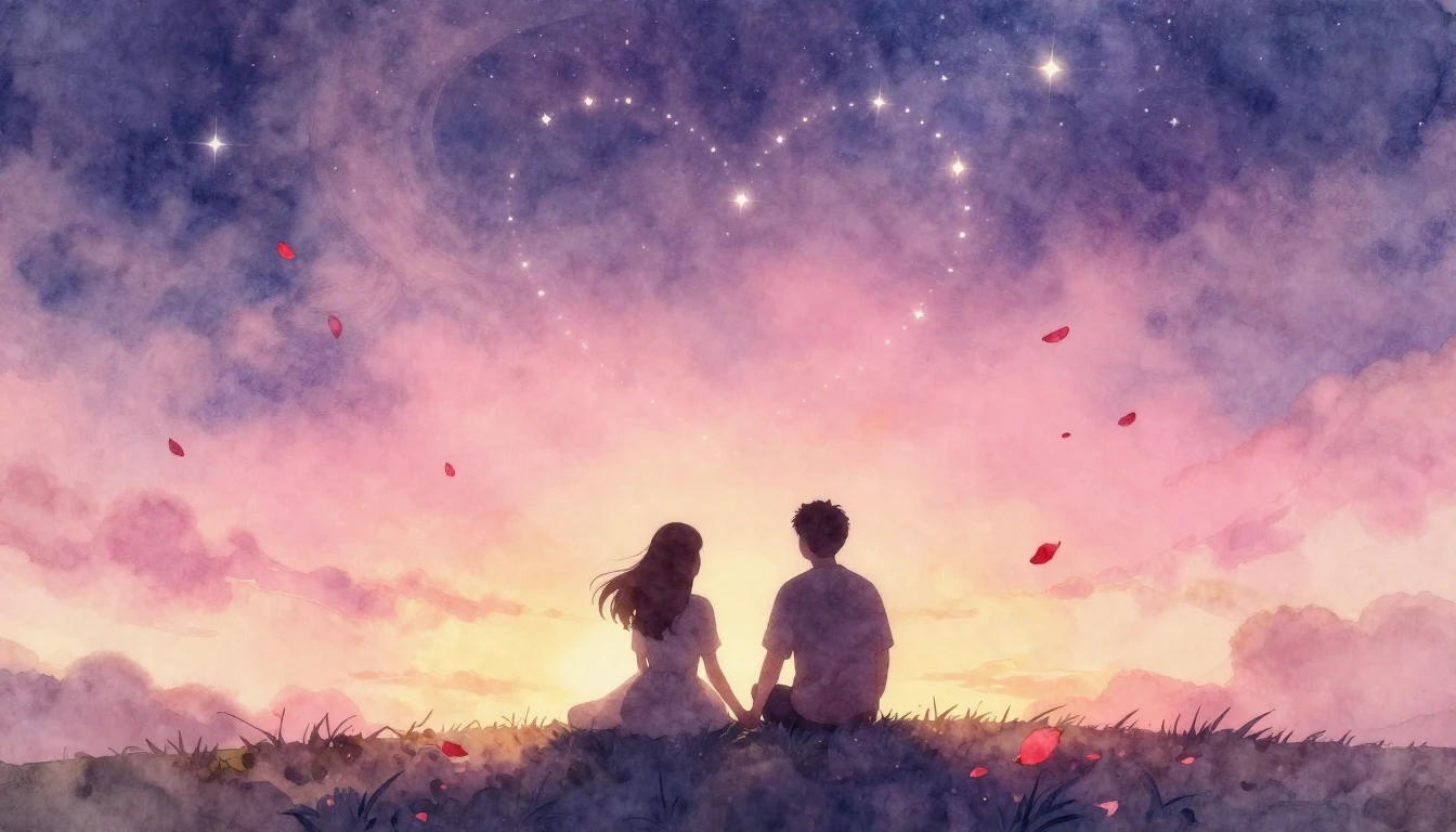 A soft and dreamy watercolor illustration depicting the esse...