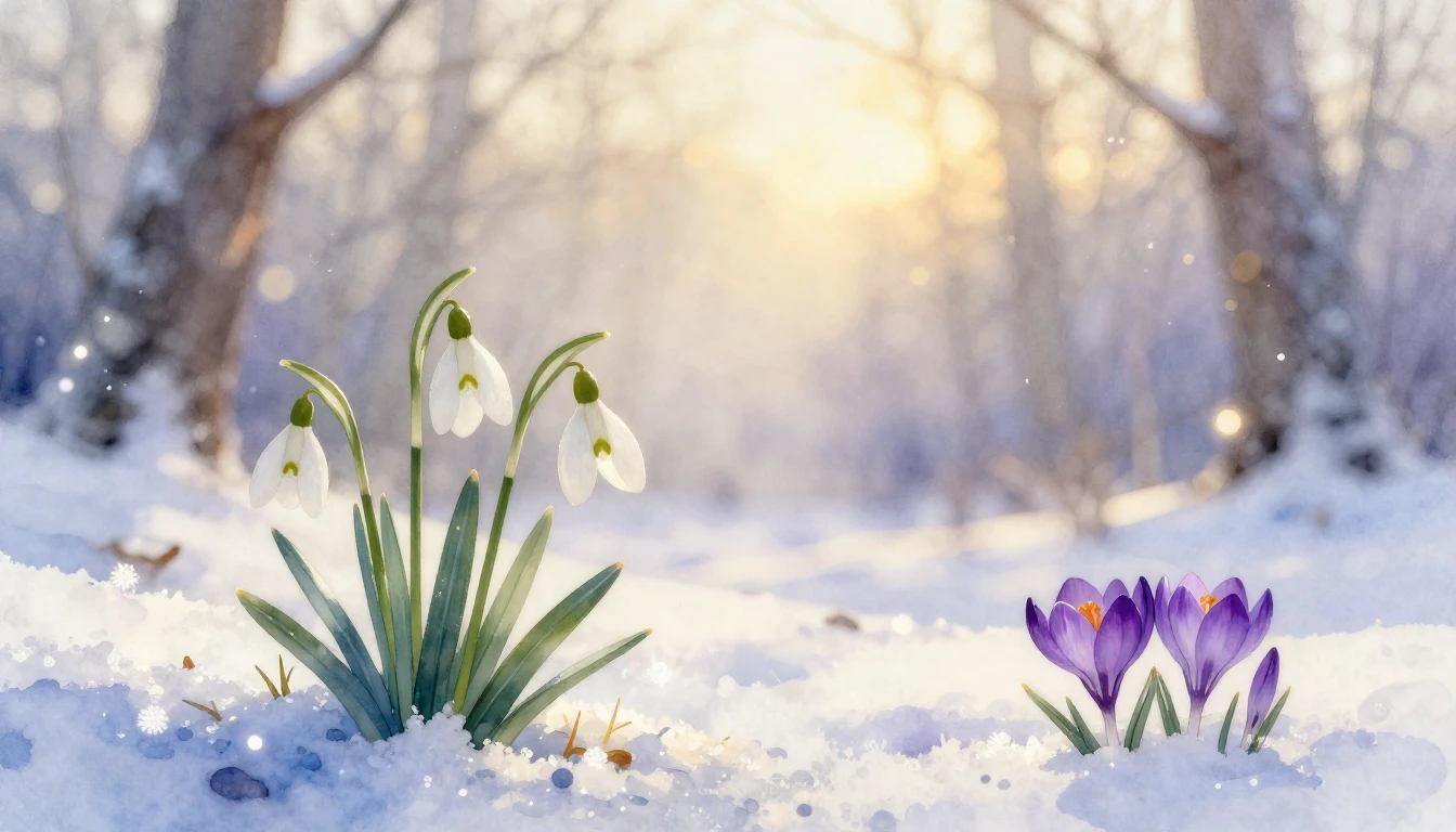 A delicate watercolor illustration showing the transition fr...