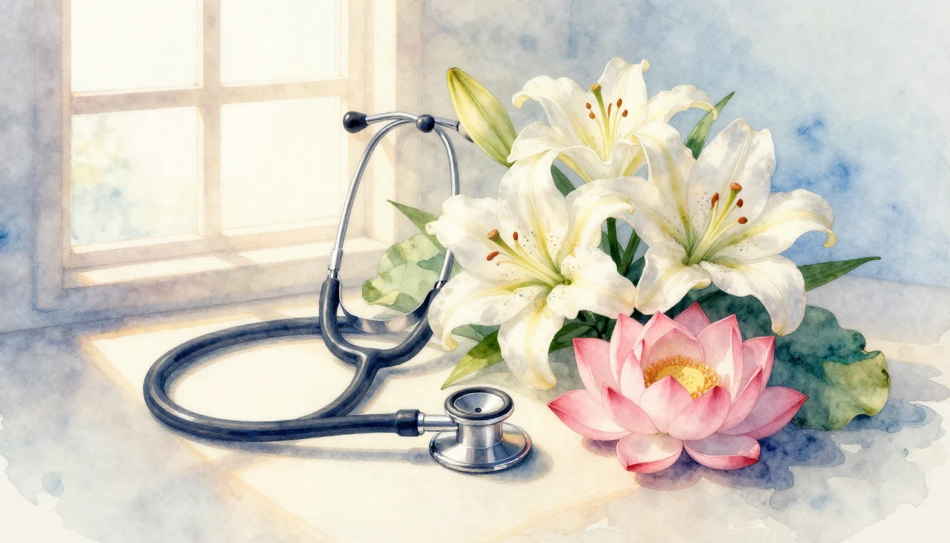 A beautiful watercolor painting representing the medical pro...