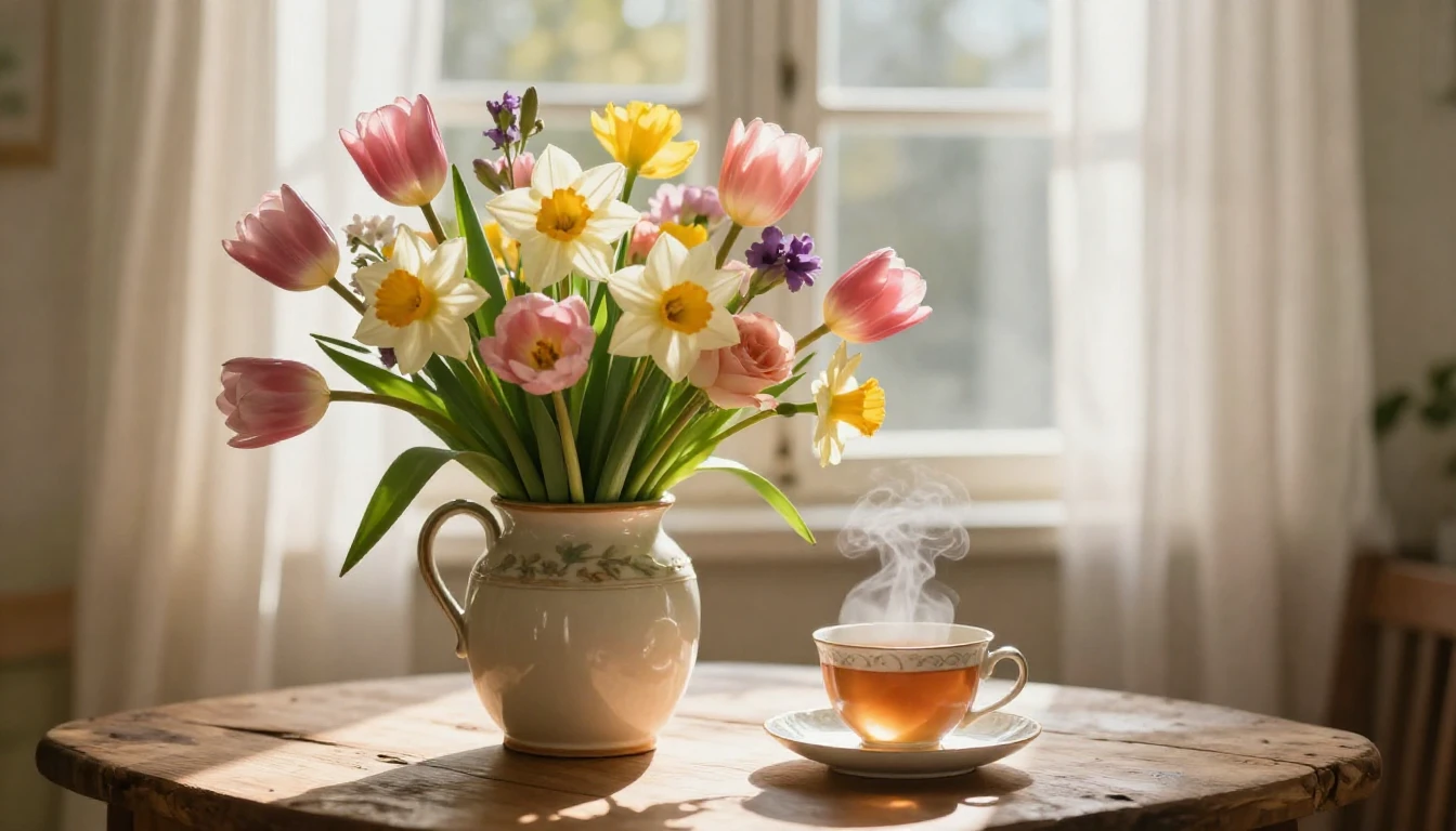 A heartwarming and gentle artistic composition symbolizing m...