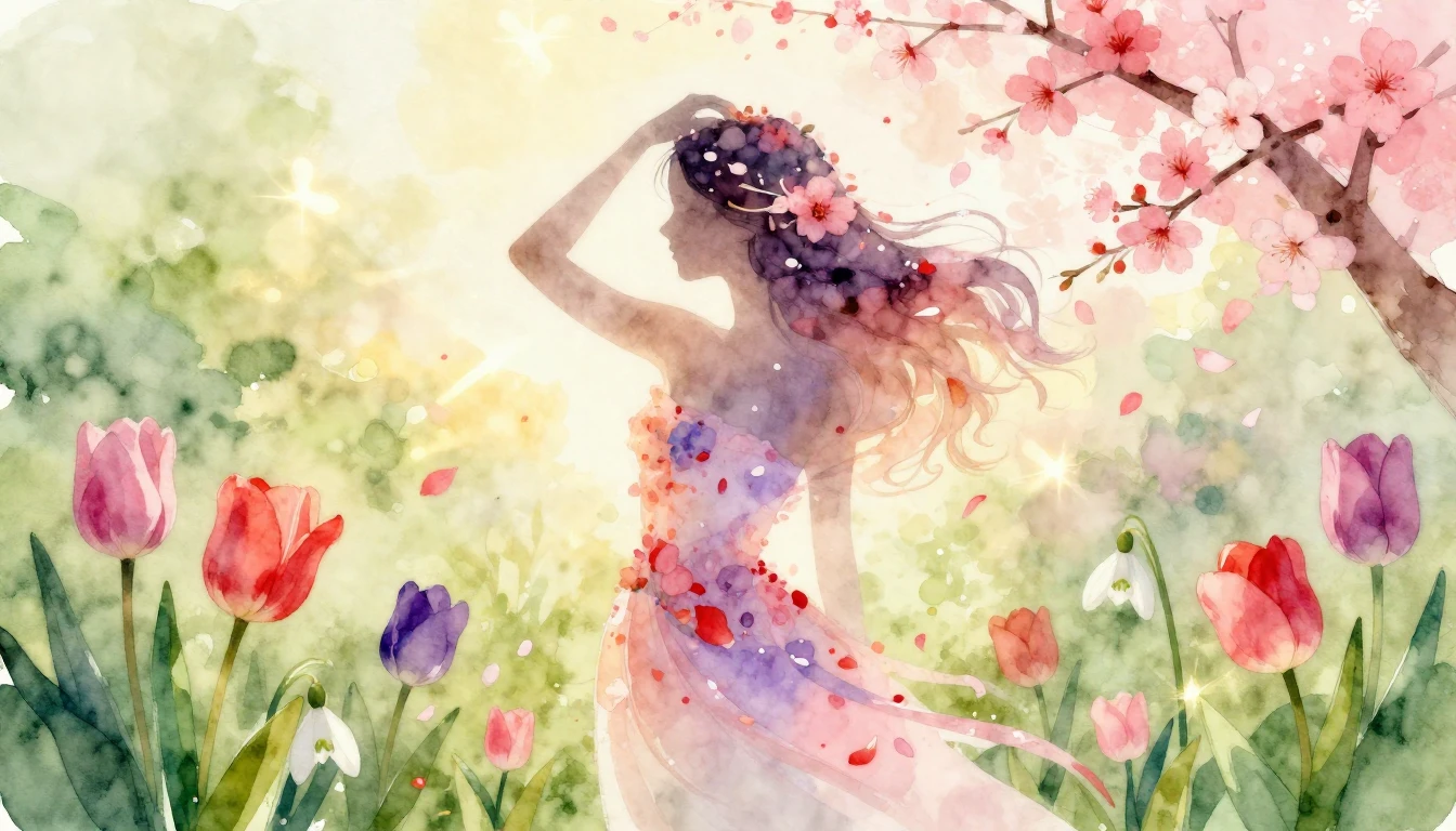 A gentle and artistic watercolor painting celebrating Intern...