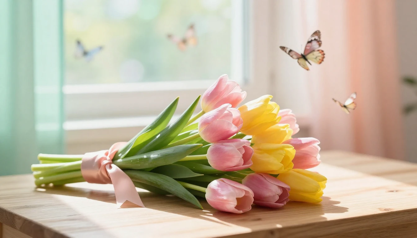 A soft and elegant composition representing International Wo...