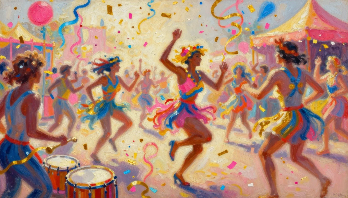 An energetic and vibrant impressionist painting capturing th...