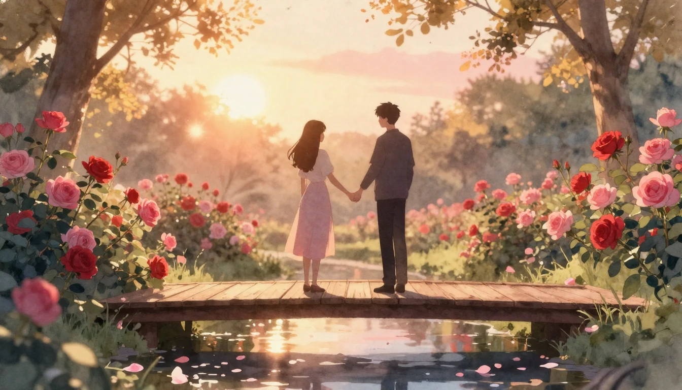 A romantic and cozy scene featuring two silhouetted figures ...