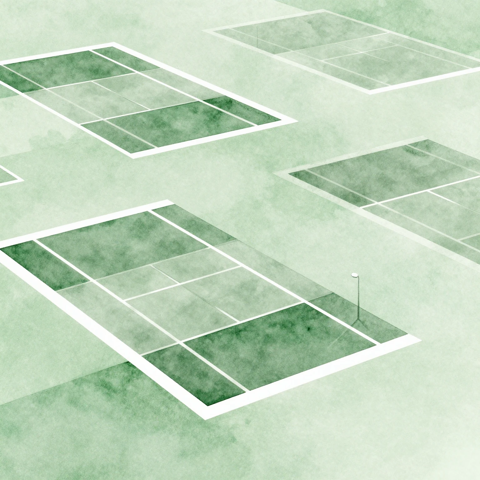 Watercolor painting of abstract geometric shapes resembling ...