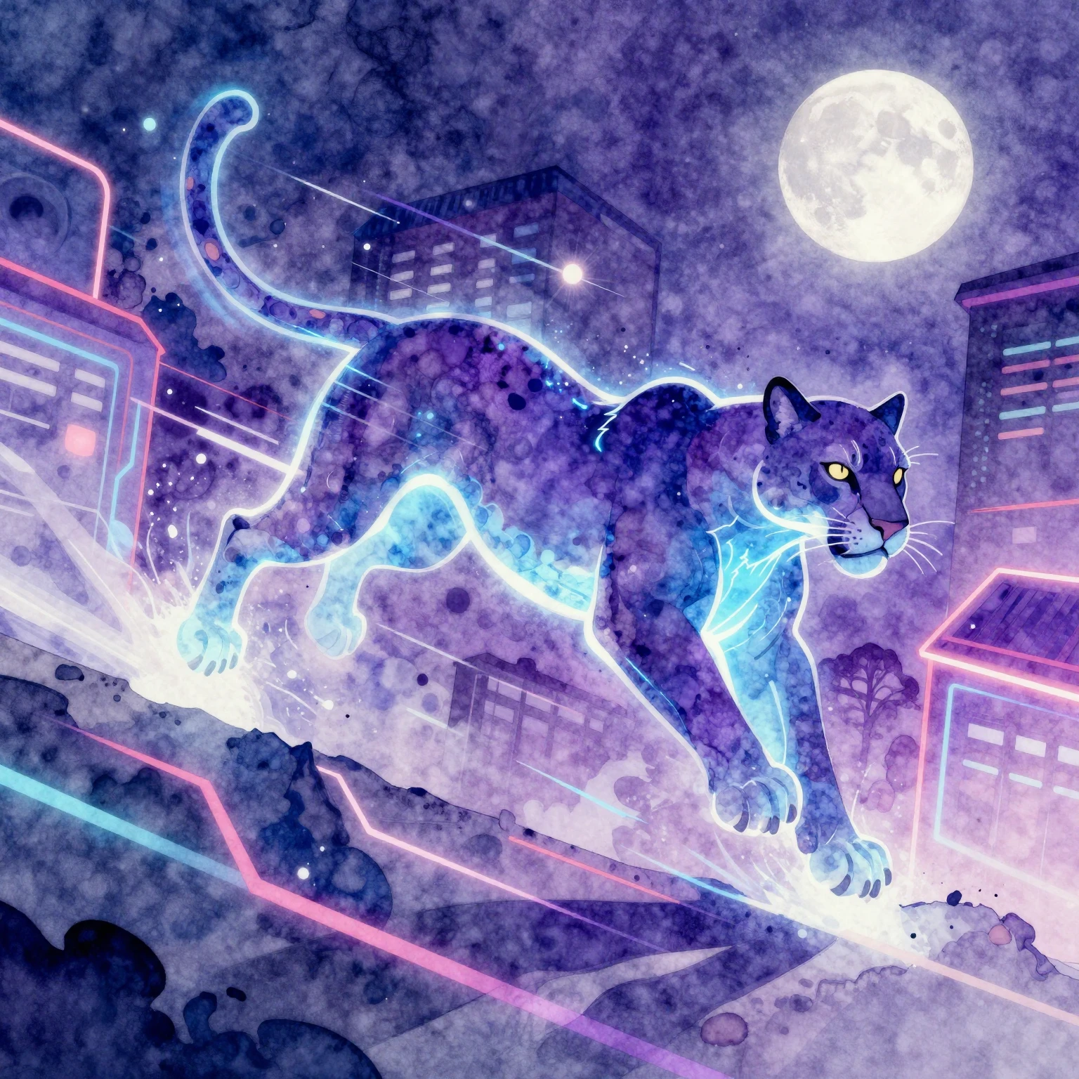 Vibrant watercolor style. A dynamic, vibrant illustration fo...