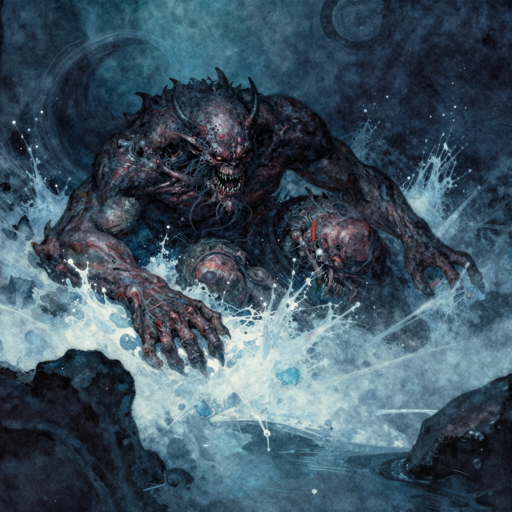 Giant ancient evil creature sleeping under thick ice in the ...