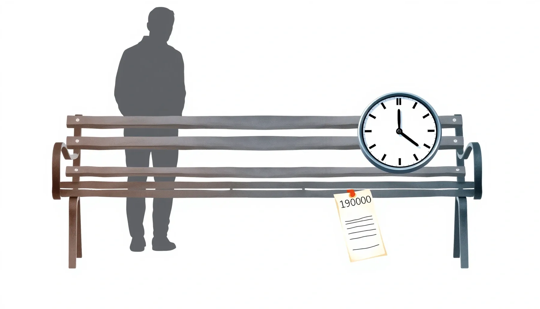 Watercolor style. A minimalist silhouette of a person standi...