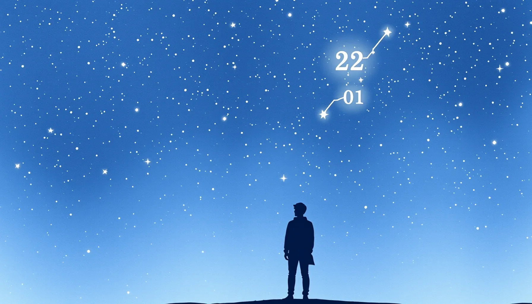 Watercolor style. A minimalist silhouette of a person standi...