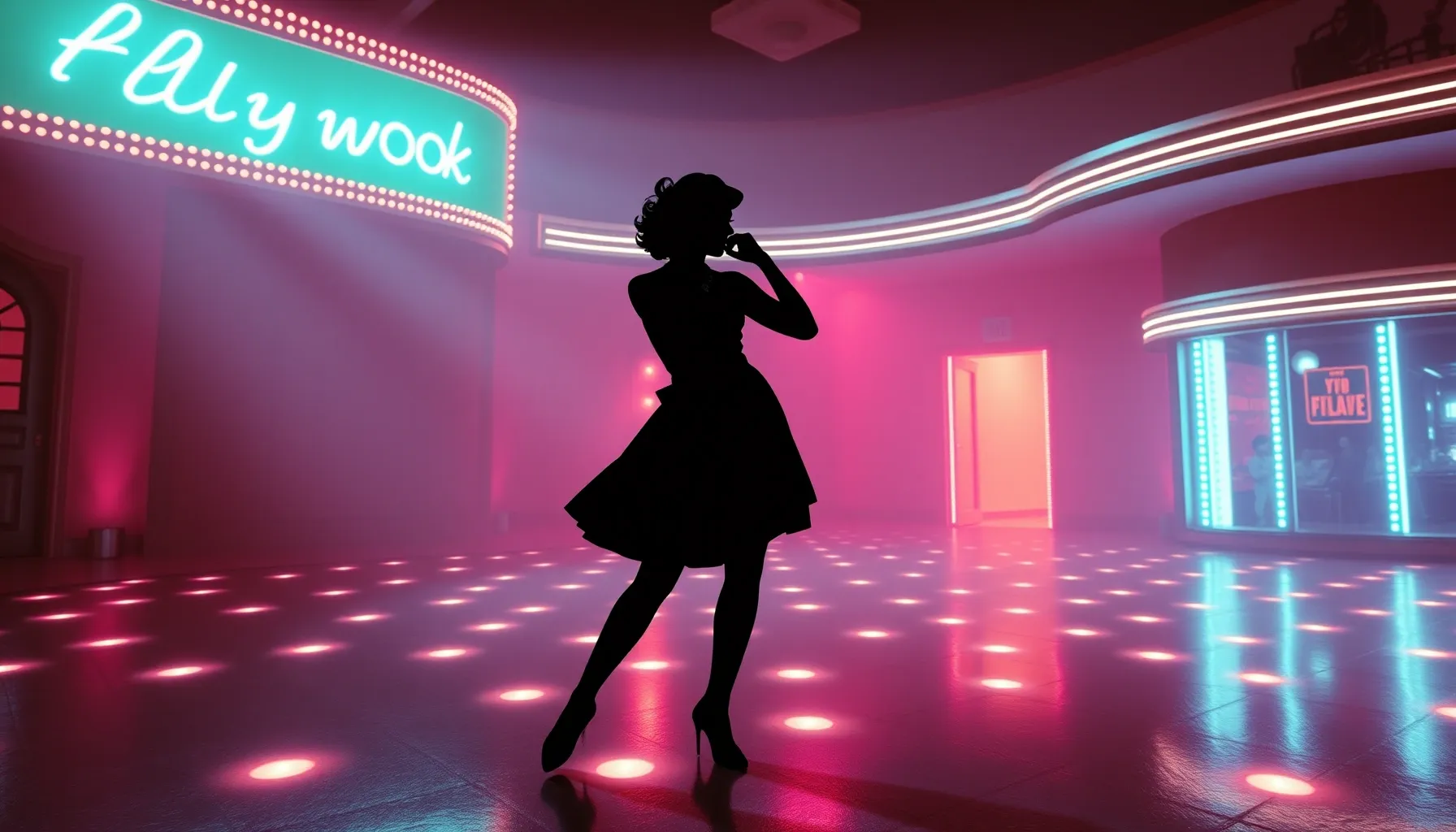 A creative mashup of a vintage 1950s Hollywood aesthetic and...