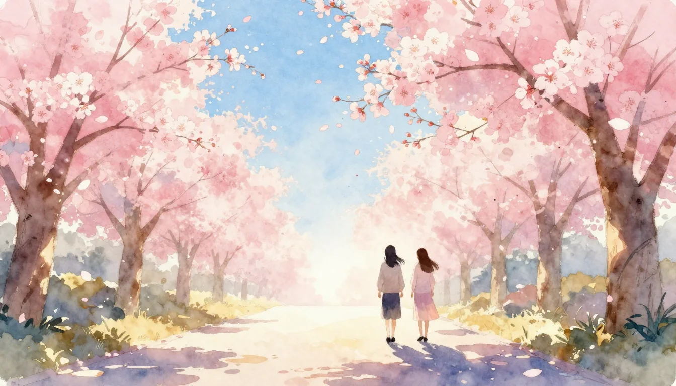 桜舞う旅立ちの日に