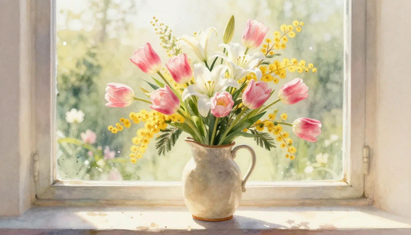 С праздником весны, любимая мама!