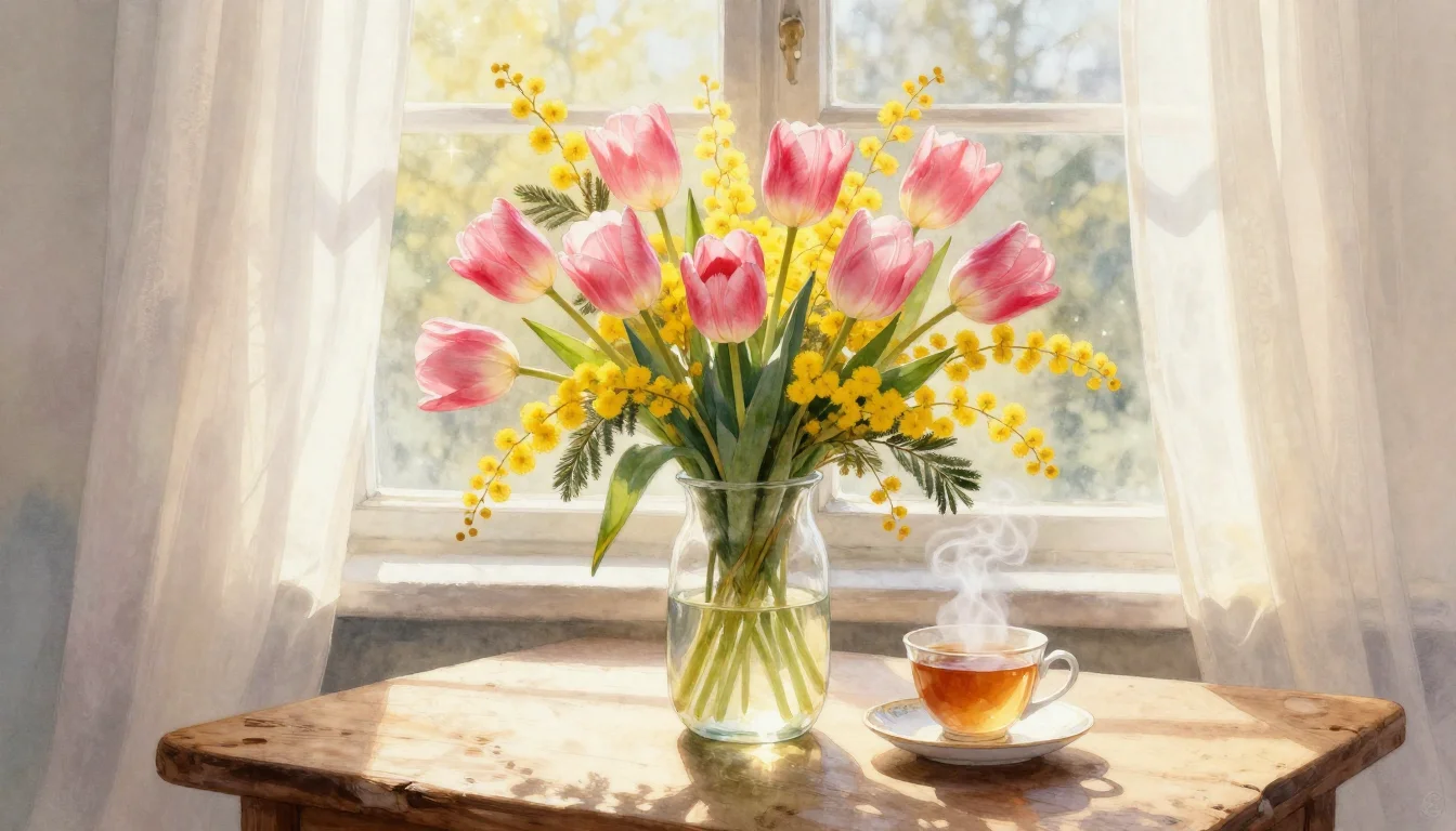 С праздником весны, дорогая мама!