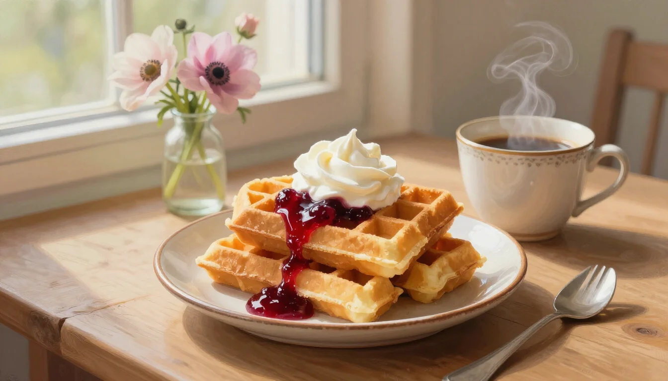 En söt hälsning på Våffeldagen