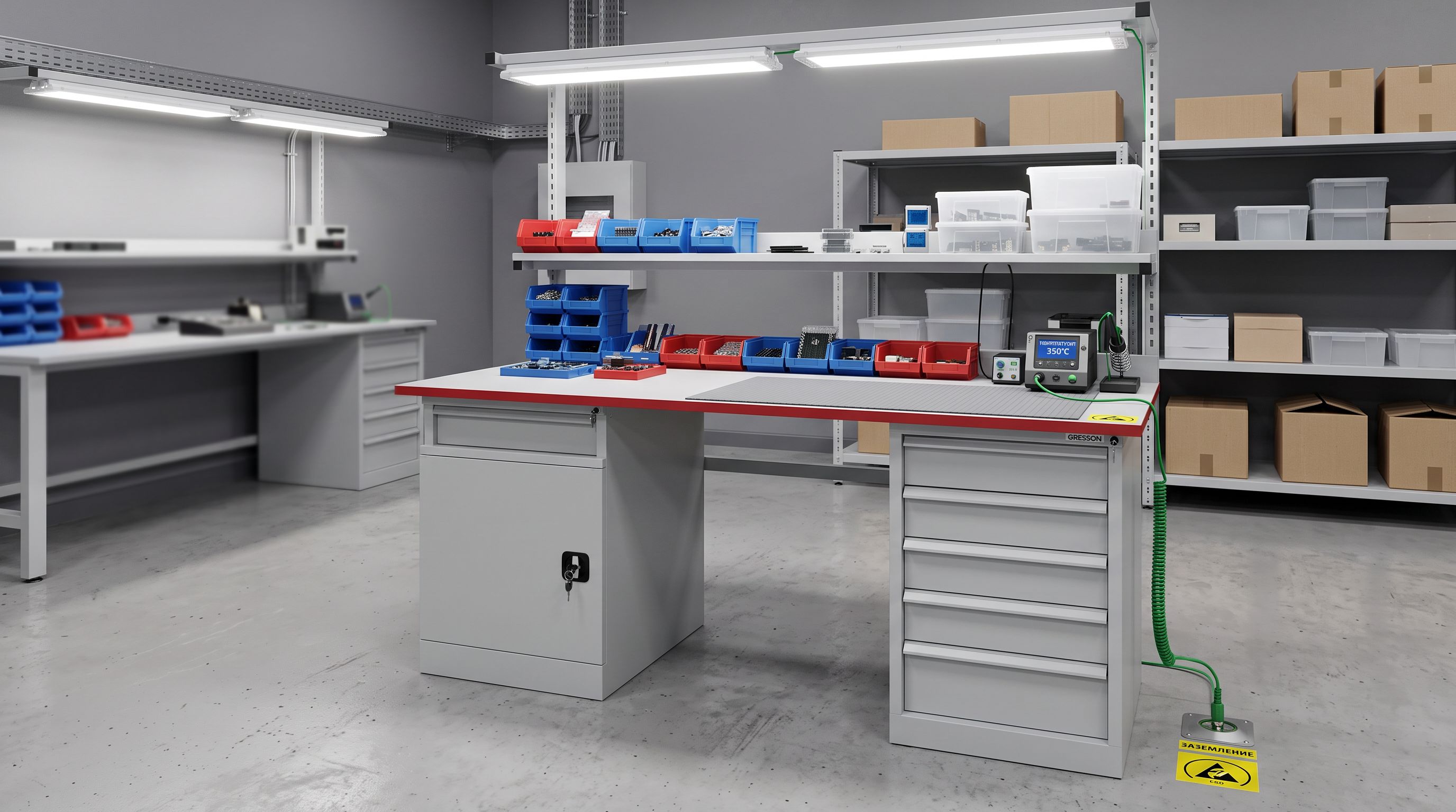 Антистатические столы GRESSON ESD: защита электроники от статических разрядов