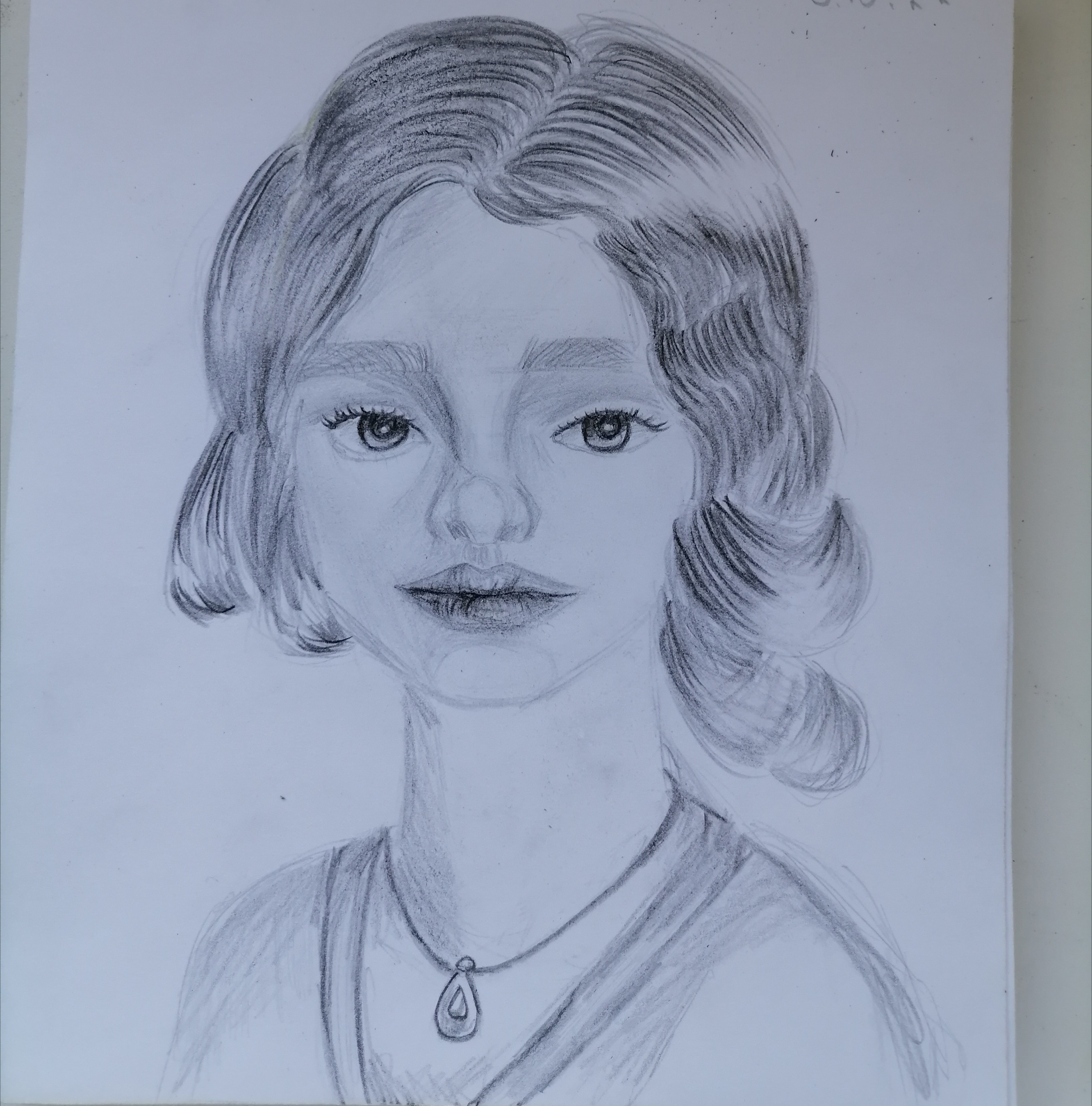 Ольга. Портрет девушкм карандашом
