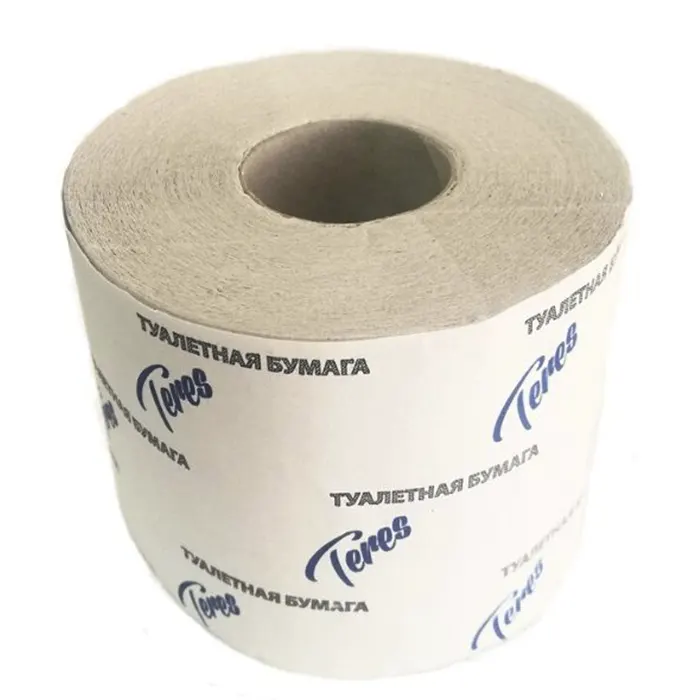 Бумага туалетная рулонная Teres 1-слойная серая T-0054 (72 рулона х 54 м)