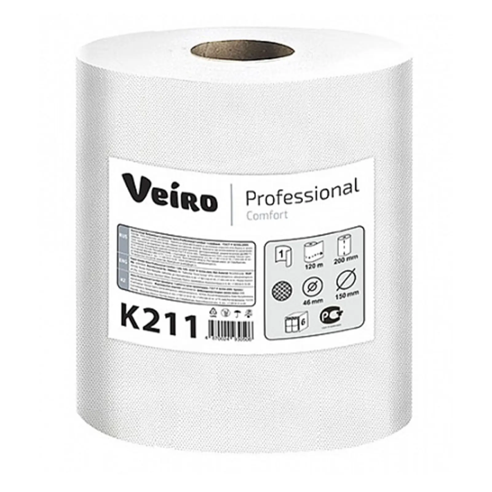 Бумажные полотенца в рулонах Veiro Professional Comfort K211 (6 рулонов в упаковке)